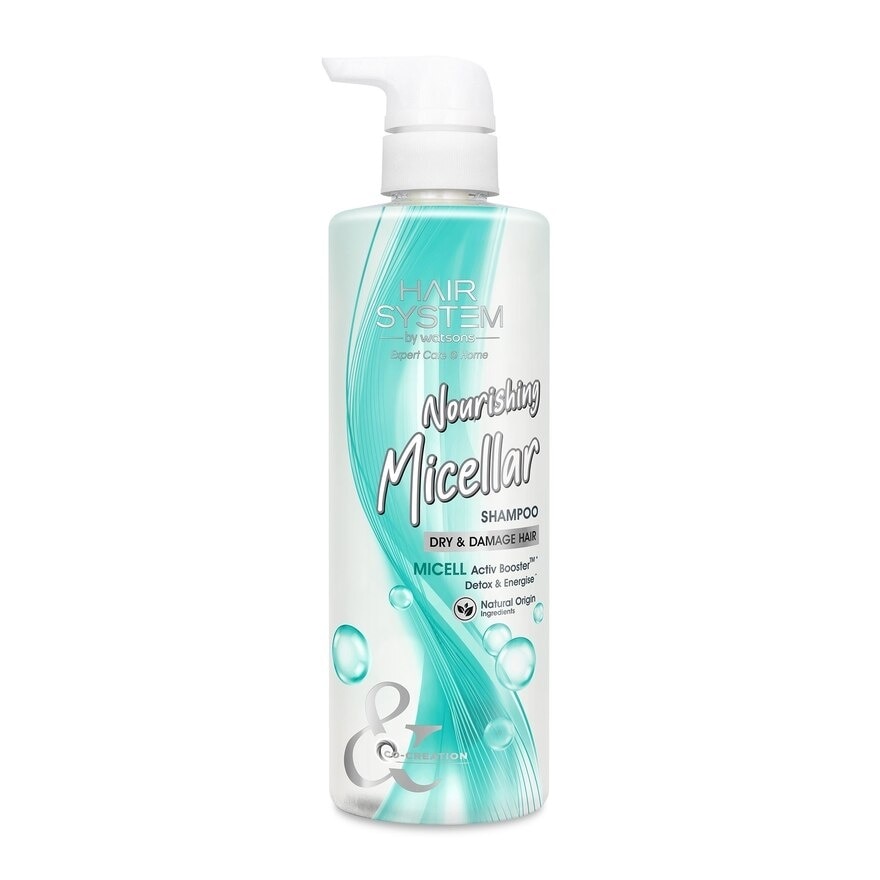 Hair System by Watsons Micellar Botanical Nourishing Shampoo 500ml.