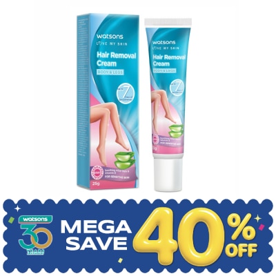 WATSONS - วัตสัน แฮร์ รีมูฟเวิล ครีม ฟอร์ เซนซิทีฟ สกิน 25กรัม. image