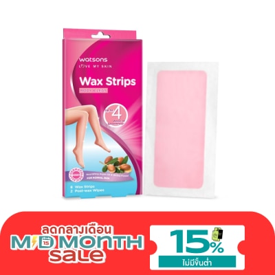 WATSONS วัตสัน แวกซ์ สตริปส์ ฟอร์ นอร์มอล สกิน 8แผ่น. image