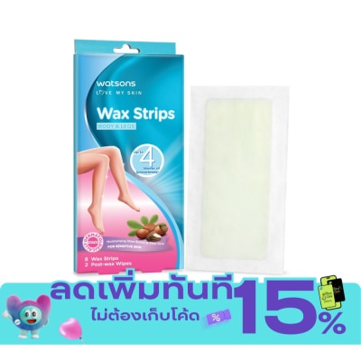 WATSONS วัตสัน แวกซ์ สตริปส์ ฟอร์ เซนซิทีฟ สกิน 8แผ่น. image