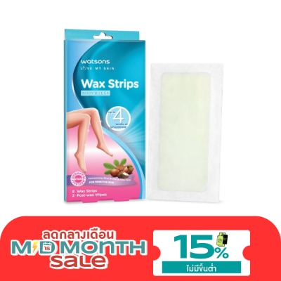 WATSONS วัตสัน แวกซ์ สตริปส์ ฟอร์ เซนซิทีฟ สกิน 8แผ่น. image