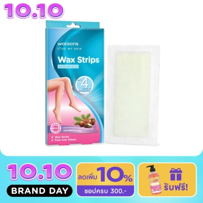 WATSONS วัตสัน แวกซ์ สตริปส์ ฟอร์ เซนซิทีฟ สกิน 8แผ่น. image