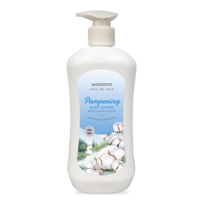 Watsons - Watsons Pampering Body Lotion White Cotton Scented 550ml.