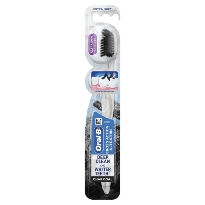 Oral B ออรัล-บี แปรงสีฟัน ครอส แอคชั่น อัลตร้า ธิน ชาร์โคล 1 ชิ้น
