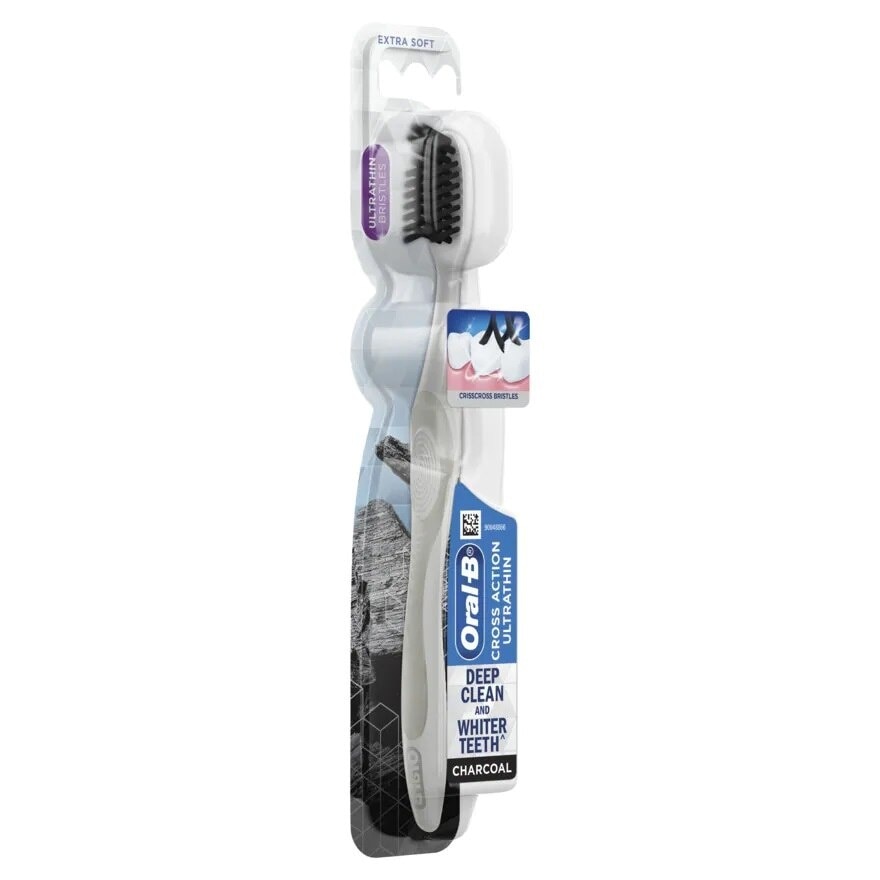 Oral-B Toothbrush Cross Action Ultra Thin Charcoal 1's