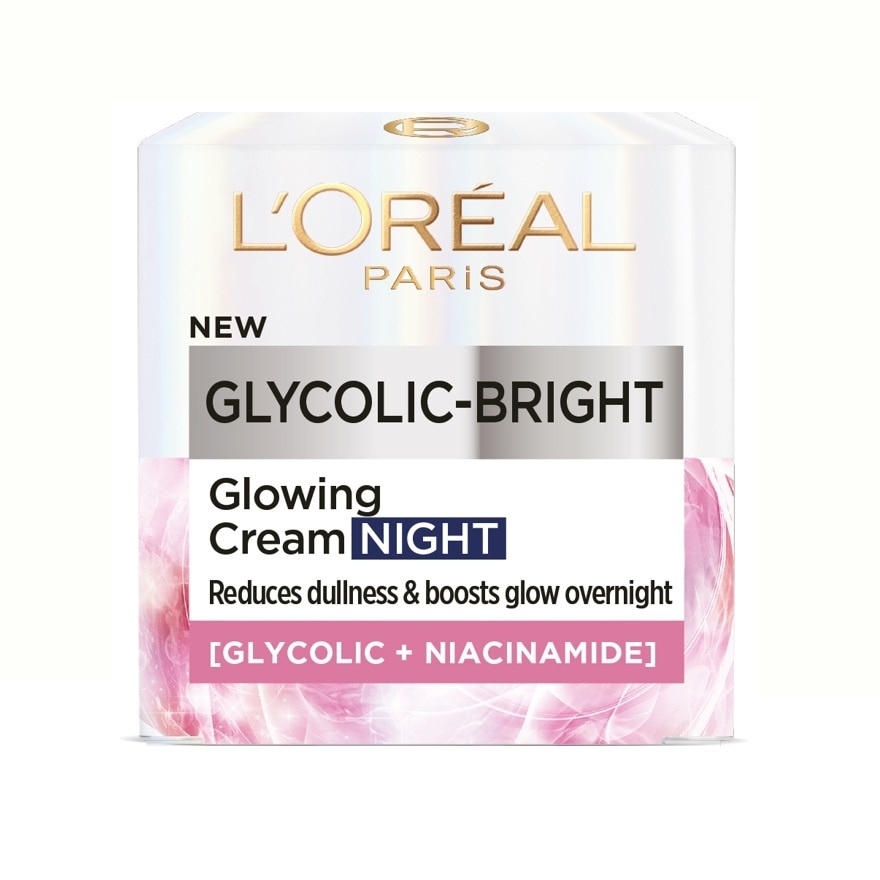 L'Oreal Paris Cream Night Glycolic-Bright Glowing 50 Ml.