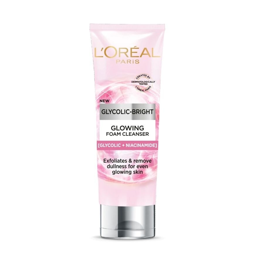 L'Oreal ลอรีอัล ปารีส ไกลโคลิค-ไบรท์ โกลว์อิ้ง เดลี่ คลีนเซอร์ โฟม 100 มล.