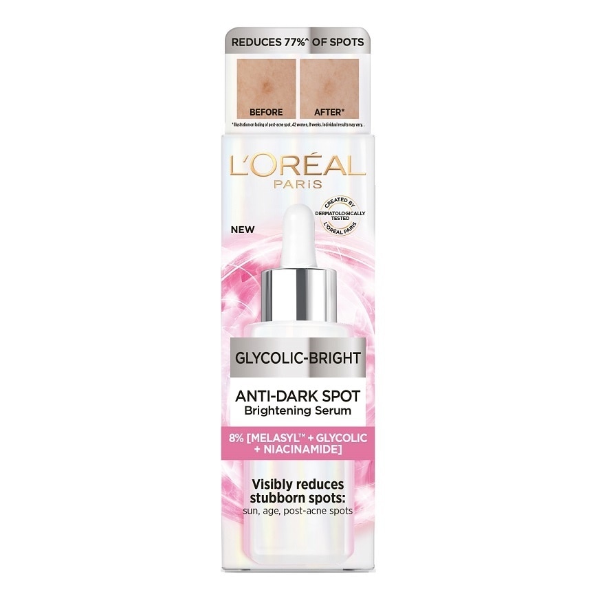 L'Oreal Paris Glycolic-Bright Anti-Dark Spot Brightening Serum 30 Ml.