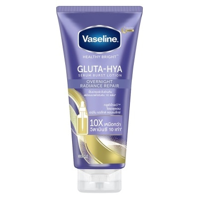 Vaseline วาสลีน เฮลธี้ไบรท์ กลูต้าไฮยา เซรั่มเบิสท์ โลชั่น โอเวอร์ไนท์ เรเดียนซ์ รีแพร์ 300มล.