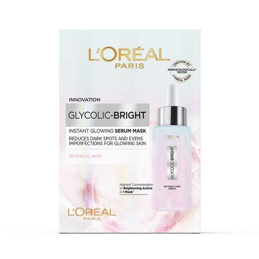 L'Oreal Paris Glycolic-Bright Instant Glowing Serum Mask 1'S