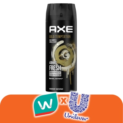 Axe - แอ๊กซ์ สเปรย์น้ำหอมระงับกลิ่นกาย โกลด์ เทมเทชั่น 135 มล.