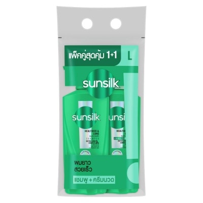 Sunsilk ซันซิล เฮลธีเออร์ แอนด์ ลอง แอคทีฟ-อินฟิวส์ชั่น แชมพู 325 มล.+คอนดิชันเนอร์ 300 มล.