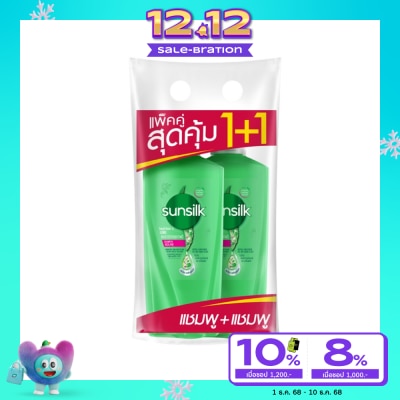 Sunsilk ซันซิล แชมพู เฮลธีเออร์ แอนด์ ลอง แอคทีฟ-อินฟิวส์ชั่น 325 มล.แพ็คคู่