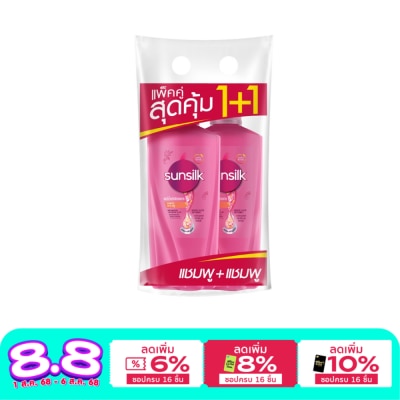 Sunsilk ซันซิล แชมพู สมูท แอนด์ เมเนจเจเบิ้ล แอคทีฟ-อินฟิวส์ชั่น 325 มล.แพ็คคู่