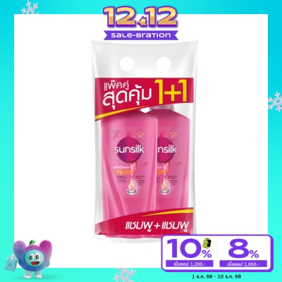 Sunsilk ซันซิล แชมพู สมูท แอนด์ เมเนจเจเบิ้ล แอคทีฟ-อินฟิวส์ชั่น 325 มล.แพ็คคู่