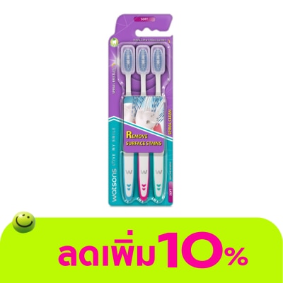 Watsons - Watsons Spiral Clean Toothbrush (Soft) 3s.
