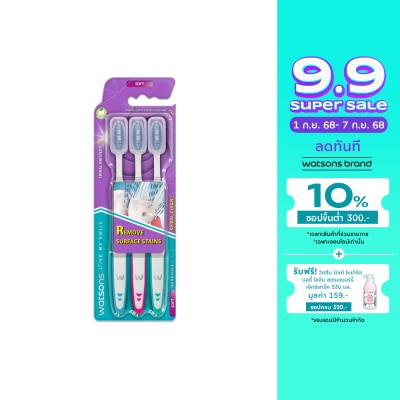 Watsons Watsons Spiral Clean Toothbrush (Soft) 3s.