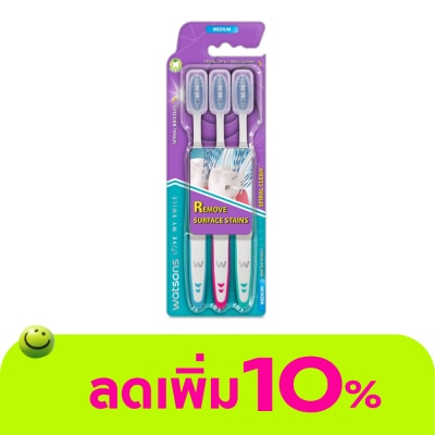 Watsons - Watsons Spiral Clean Toothbrush (Medium) 3s.