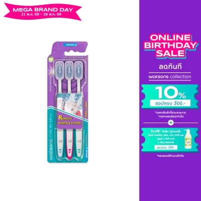 WATSONS - วัตสัน แปรงสีฟัน สไปรัล คลีน (มีเดียม) 3ด้าม.