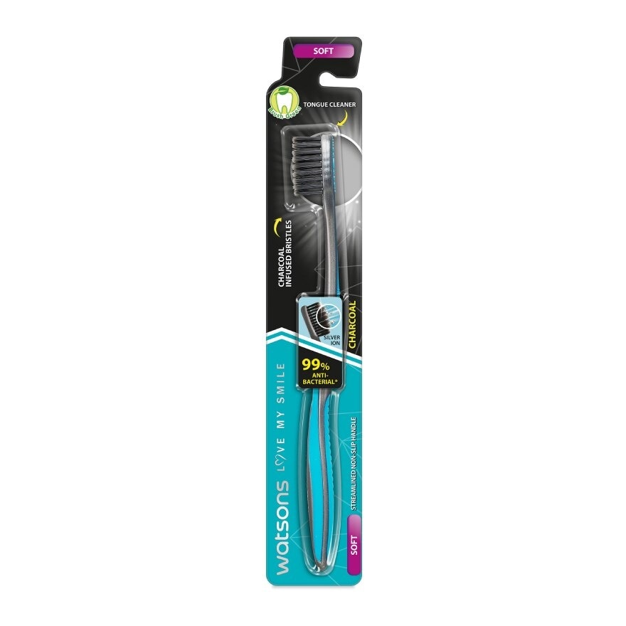 Watsons Charcoal Toothbrush (Soft) 1s.