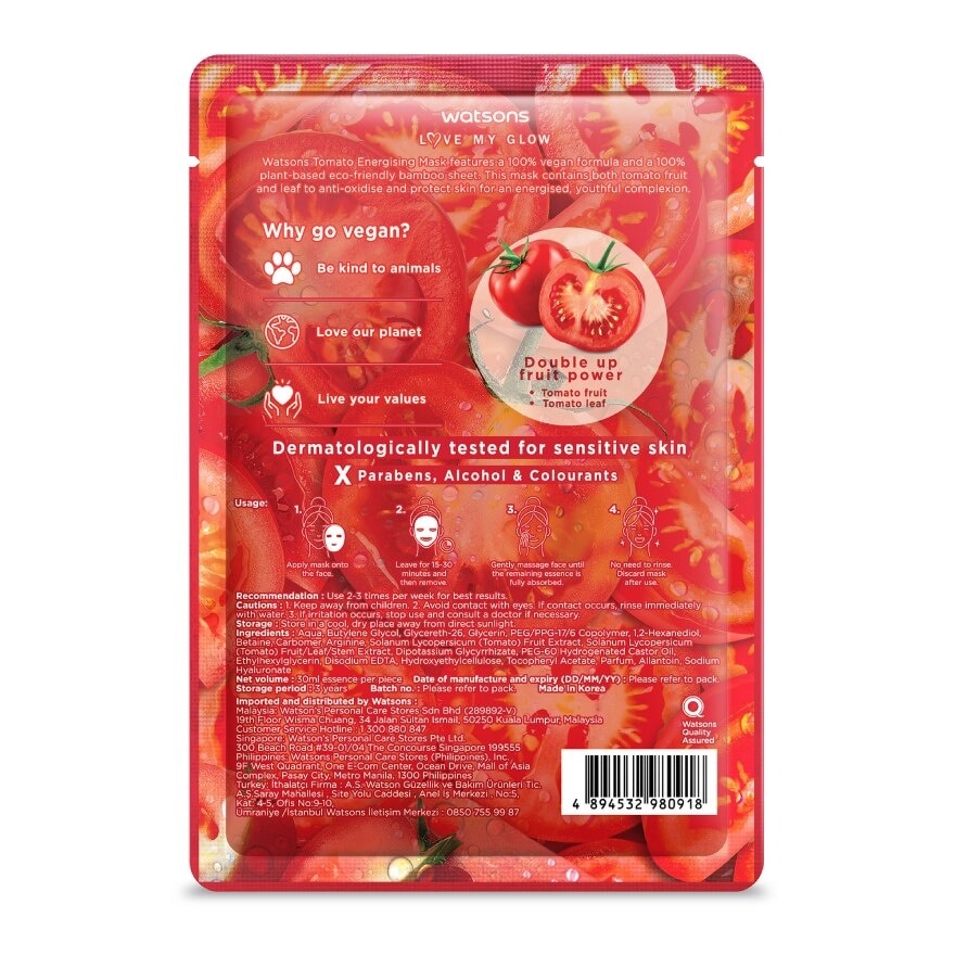 Watsons Tomato Energising 1sheet.