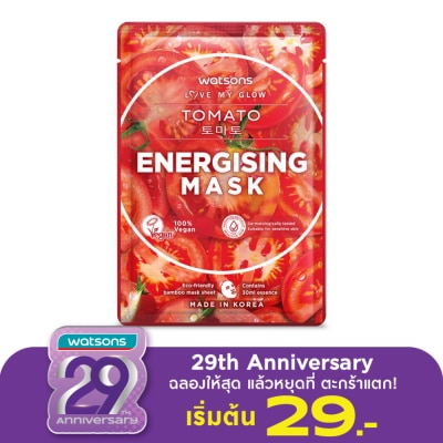 WATSONS วัตสัน โทเมโท เอนเนอไจซิ่ง มาสก์ 1แผ่น.