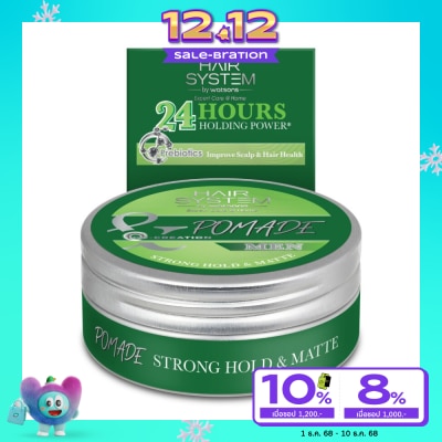 Hair System by Watsons แฮร์ ซิสเตม บาย วัตสัน โพเมด สตรอง โฮลด์ แอนด์ แมท 75กรัม