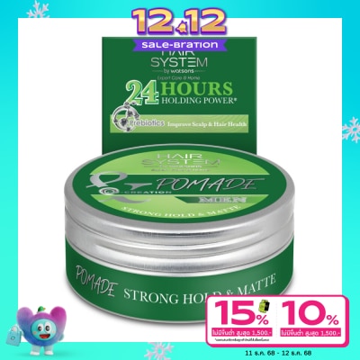 Hair System by Watsons แฮร์ ซิสเตม บาย วัตสัน โพเมด สตรอง โฮลด์ แอนด์ แมท 75กรัม