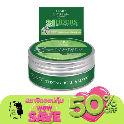 Hair System by Watsons - แฮร์ ซิสเตม บาย วัตสัน โพเมด สตรอง โฮลด์ แอนด์ แมท 75กรัม