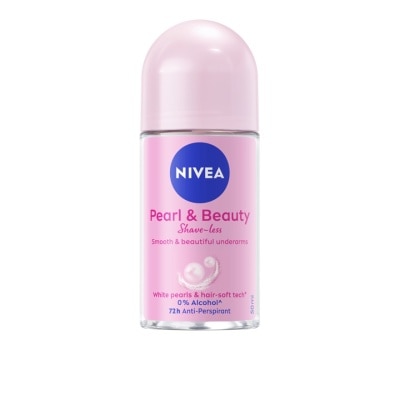 Nivea นีเวีย โรลออน เพิรล์ แอนด์ บิวตี้ เชฟ เลส 50 มล. โรลออนลดเหงื่อ ระงับกลิ่นกาย