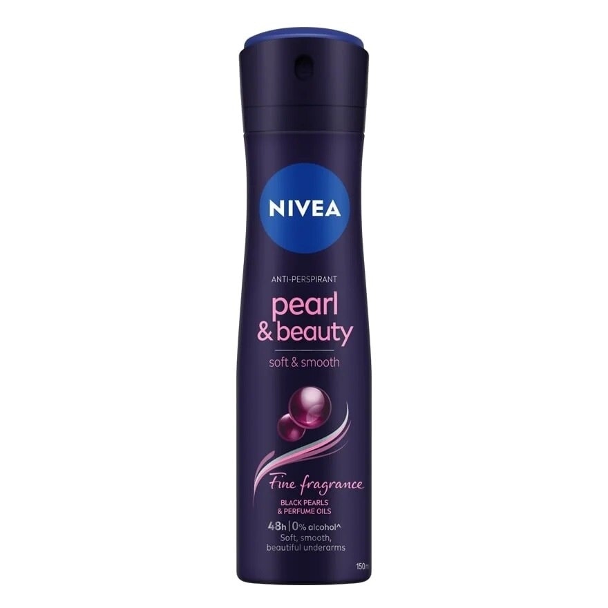 Nivea Spray Pearl  Beauty Black Pearl 150 Ml. สเปรย์ลดเหงื่อ ระงับกลิ่นกาย