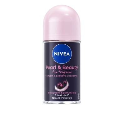 Nivea Nivea Roll On Pearl  Beauty Fine Fragrance 50 Ml. โรลออนลดเหงื่อ ระงับกลิ่นกาย