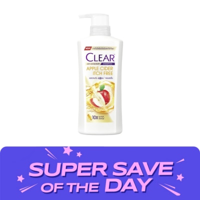 Clear - เคลียร์ แชมพู แอนตี้แดนดรัฟ แอปเปิ้ลไซเดอร์ อิทช์ฟรี 350 มล.