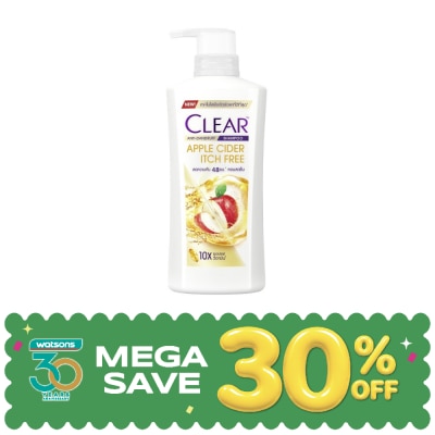 Clear - เคลียร์ แชมพู แอนตี้แดนดรัฟ แอปเปิ้ลไซเดอร์ อิทช์ฟรี 350 มล. image