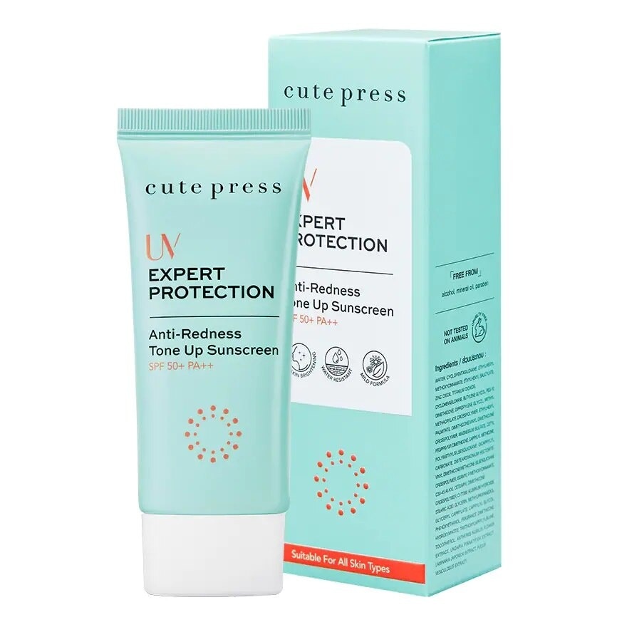 Cute Press UV Expert Protection Anti Redness Tone UP Sunscreen SPF 50+ PA++ 30 G.