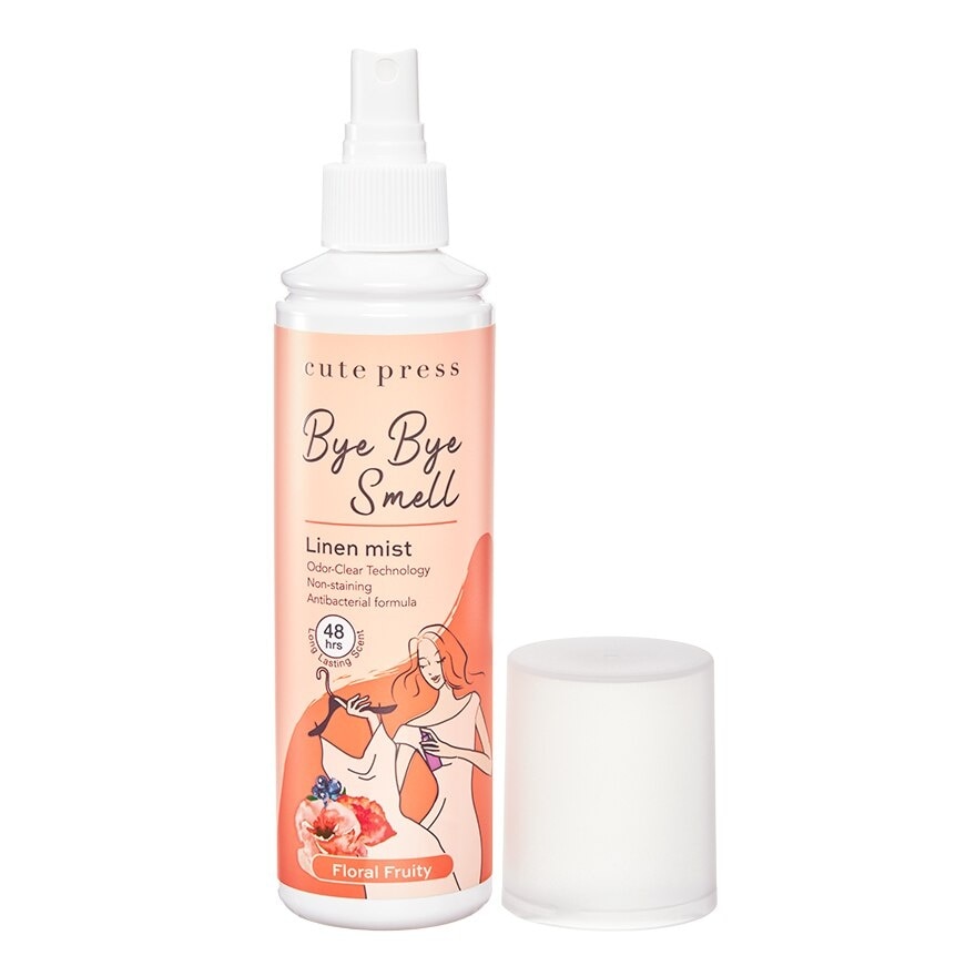 Cute Press Bye Bye Smell Linen Mist 240ml. Floral Fruity