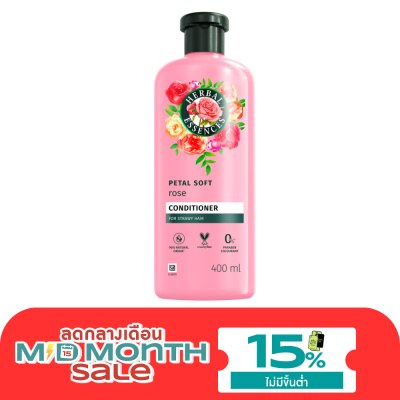 Herbal Essences เฮอร์บัล เอสเซนส์ คอนดิชันเนอร์ โรส เพทัล ซอฟท์ 400 มล. image
