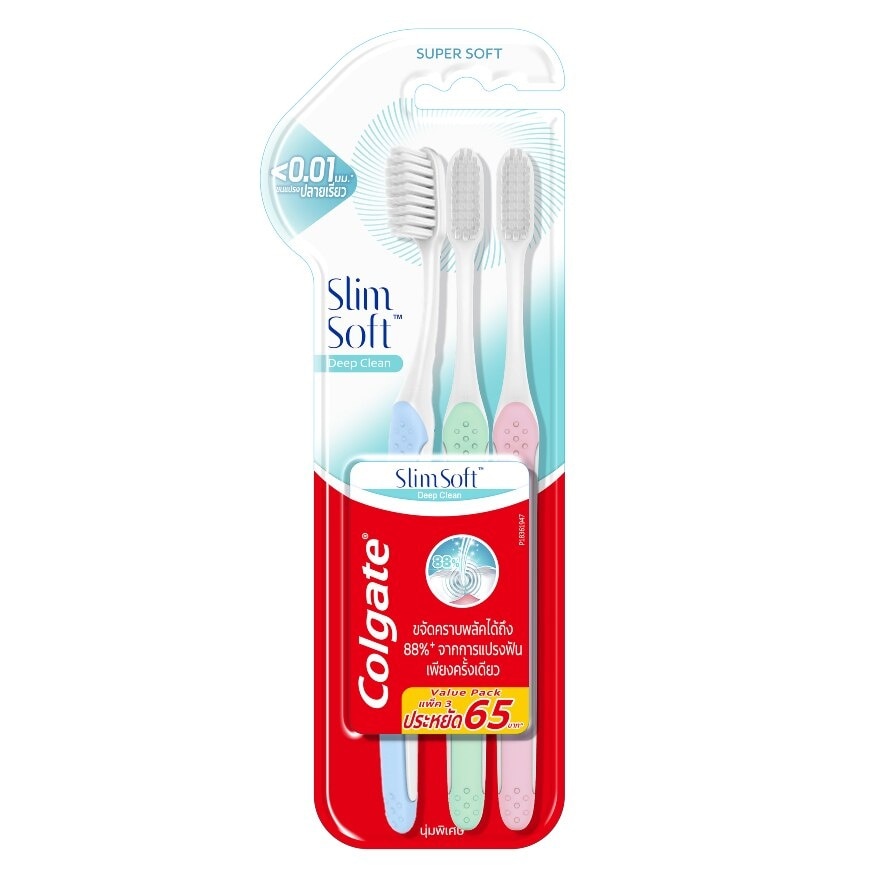 Colgate Colgate Toothbrush Slim Soft Deep Clean 3'S