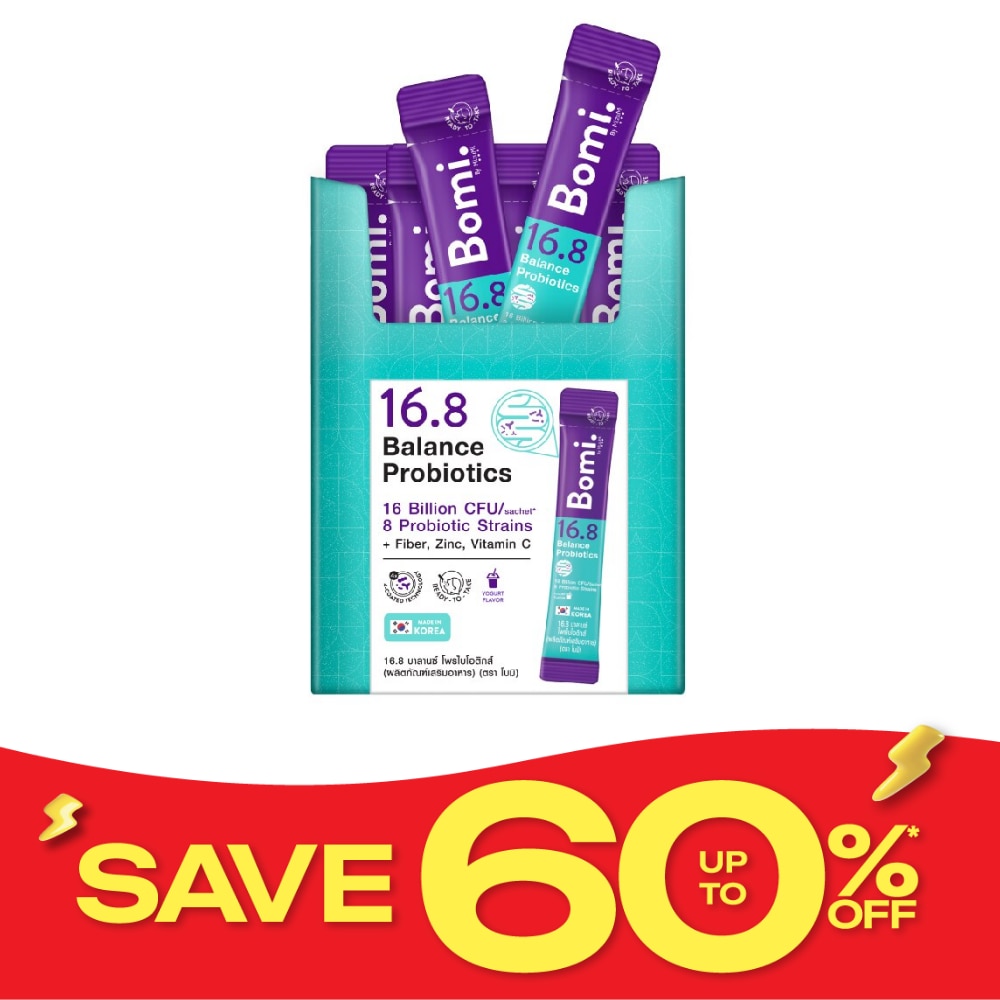 Bomi 16.8 Balance Probiotics โบมิ 16.8 บาลานซ์ โพรไบโอติกส์ 14 ซอง image
