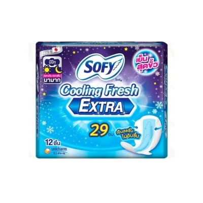 Sofy Sofy Cooling Fresh Extra Night Wing 29 cm. 12 Pcs.