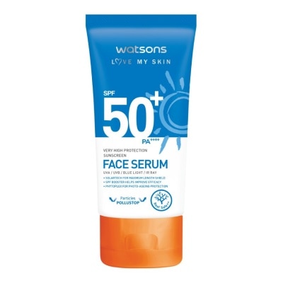 WATSONS วัตสัน เลิฟ มาย สกิน เวรี่ ไฮ โพรเทคชั่น ซันสกรีน เฟส เซรั่ม SPF50 50มล