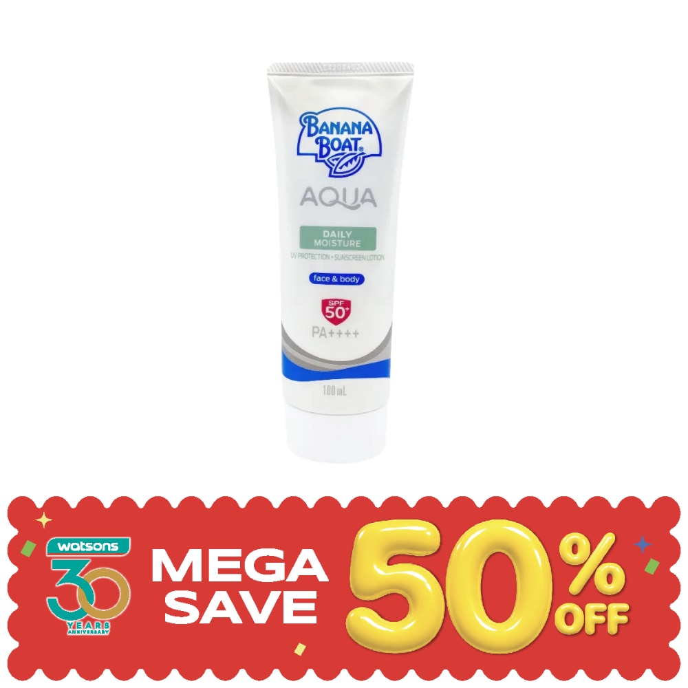 บานาน่า โบ๊ท อควา แดรี่ มอยส์เจอร์ ยูวีโพรเทคชั่น ซันสกรีน โลชั่น SPF50+PA++++100 มล. image
