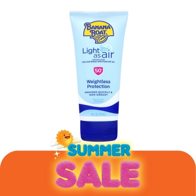 Banana Boat - Banana Boat Light As Air Sunscreen Lotion UVA UVB Broad Spectrum SPF50+ 177 Ml.