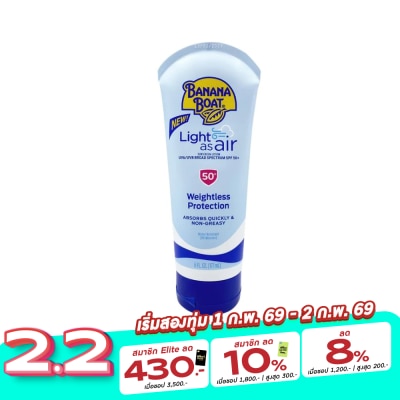 Banana Boat Banana Boat Light As Air Sunscreen Lotion UVA UVB Broad Spectrum SPF50+ 177 Ml.
