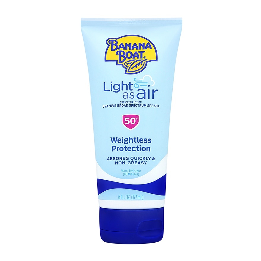 Banana Boat Light As Air Sunscreen Lotion UVA UVB Broad Spectrum SPF50+ 177 Ml.