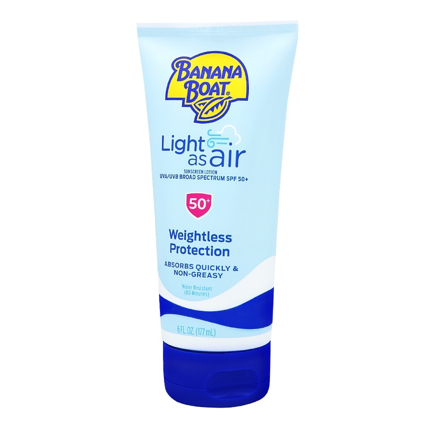 Banana Boat Light As Air Sunscreen Lotion UVA UVB Broad Spectrum SPF50+ 177 Ml.