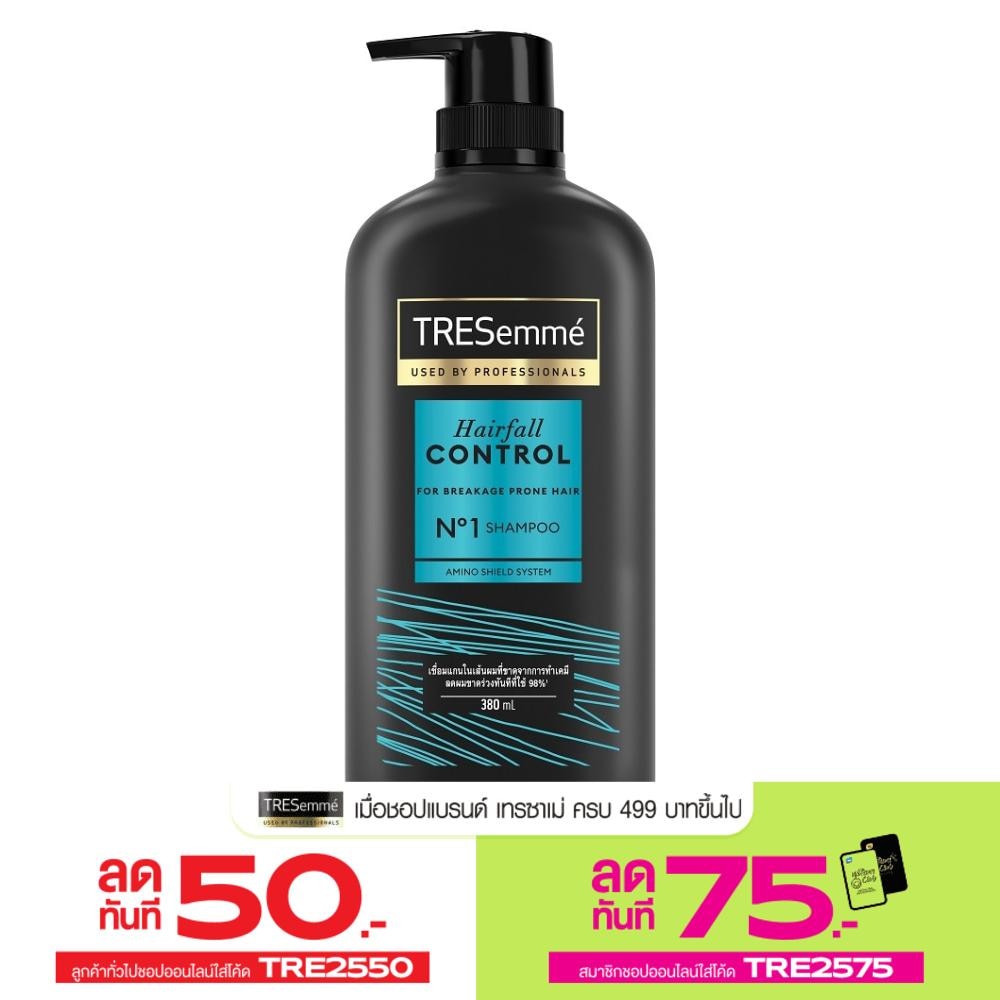 TRESemme Shampoo Hair Fall Control 380 Ml. ยาสระผม ทำเคมี สีผม ลดผมขาดร่วง