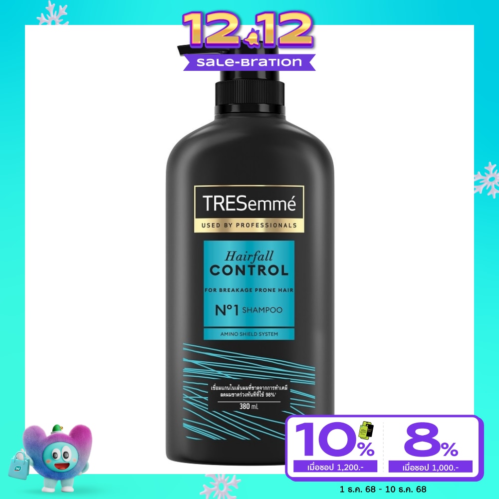 TRESemme Shampoo Hair Fall Control 380 Ml. ยาสระผม ทำเคมี สีผม ลดผมขาดร่วง