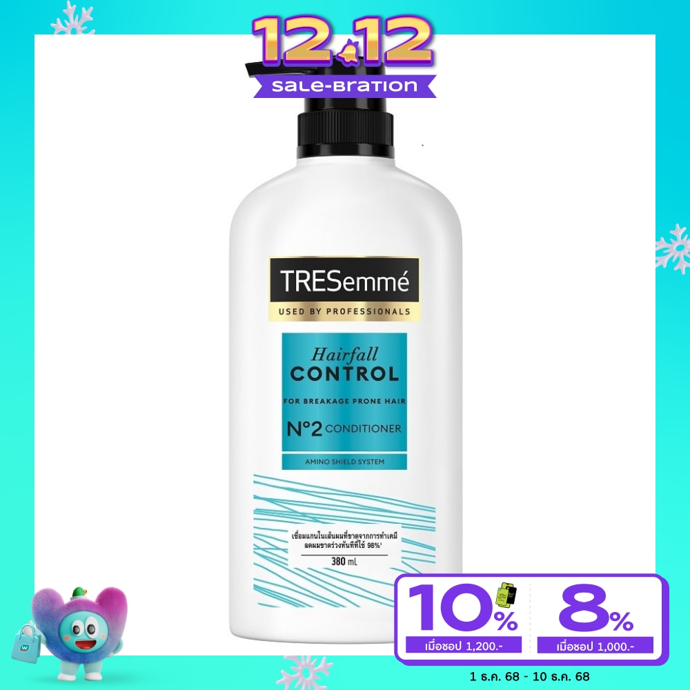 TRESemme Conditioner Hair Fall Control 380 Ml. ครีมนวดผม ทำเคมี สีผม ลดผมขาดร่วง