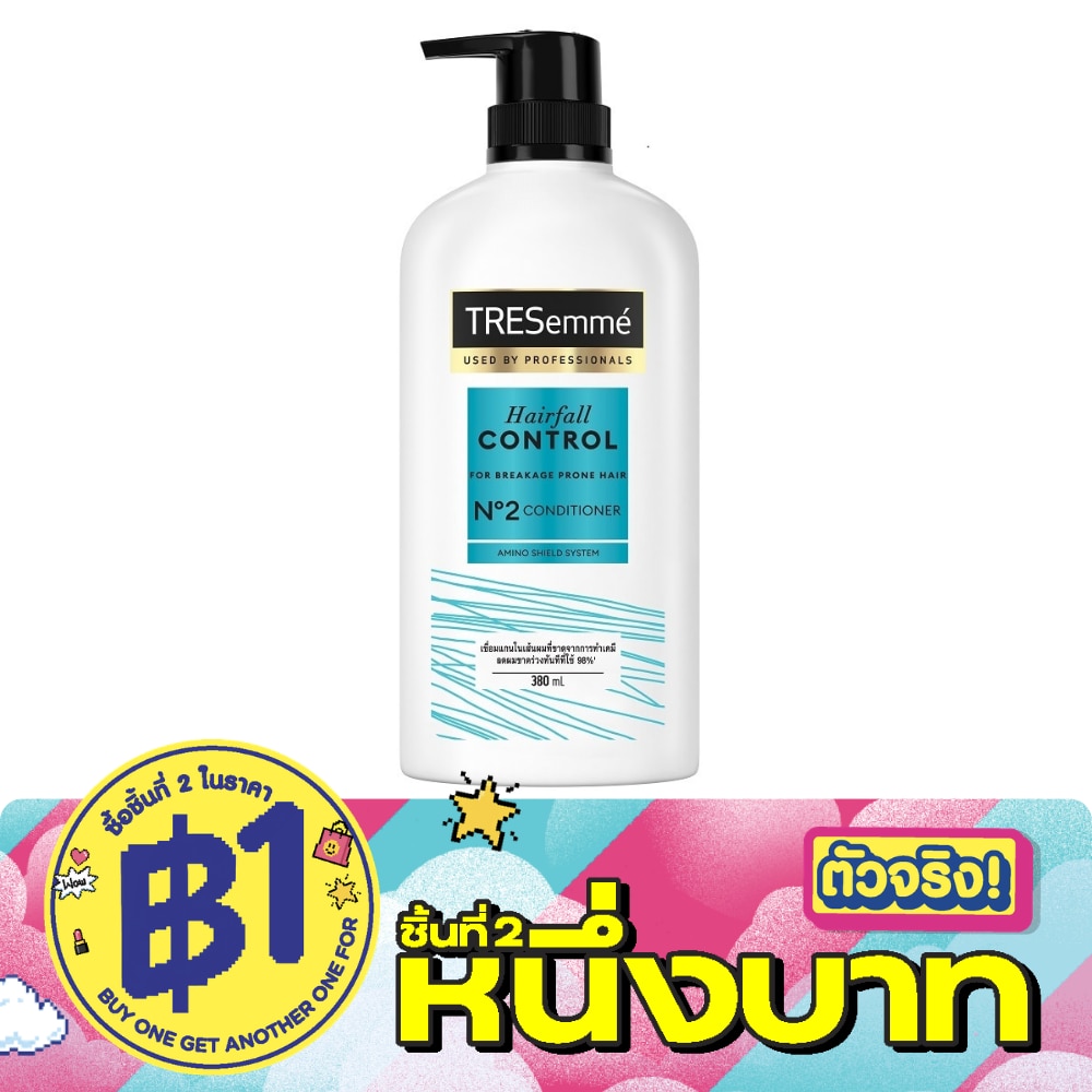 TRESemme Conditioner Hair Fall Control 380 Ml. ครีมนวดผม ทำเคมี สีผม ลดผมขาดร่วง image